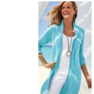 NWT Soft Surroundings Blue  Corcovado Jacket